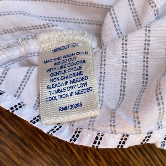 Per Se White & Black Off Shoulder Top - Size Small - Picture 3 of 7